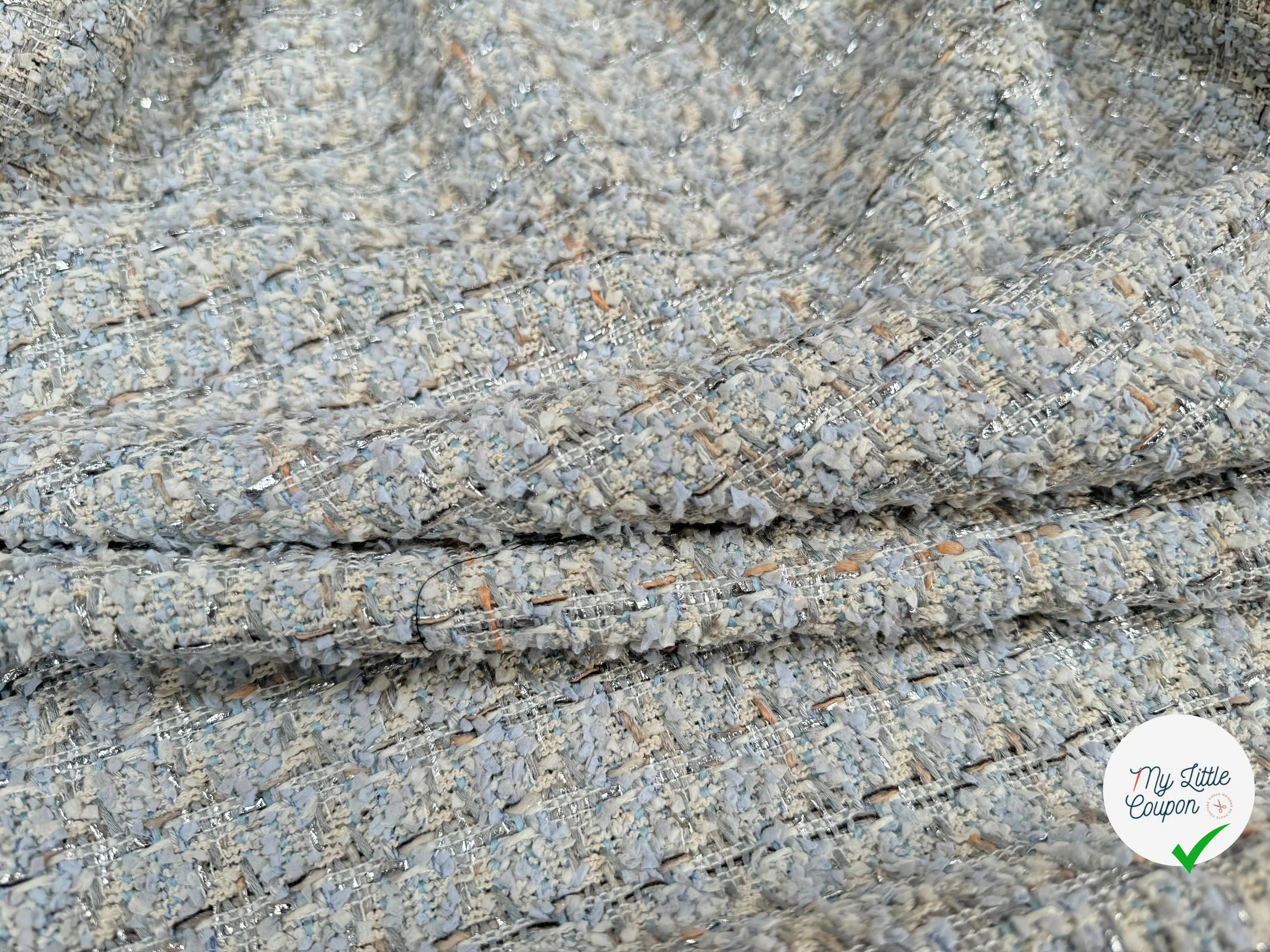 TWEED DE PRESTIGE MADE IN FRANCE LIGHT BLUE - My Little Coupon