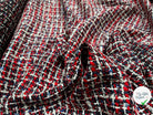 TWEED DE PRESTIGE MADE IN FRANCE ROUGE NOIR BLEU - My Little Coupon
