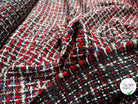 TWEED DE PRESTIGE MADE IN FRANCE ROUGE NOIR BLEU - My Little Coupon