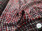 TWEED DE PRESTIGE MADE IN FRANCE ROUGE NOIR BLEU - My Little Coupon