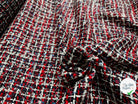 TWEED DE PRESTIGE MADE IN FRANCE ROUGE NOIR BLEU - My Little Coupon