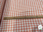 (Chute) TWEED POLYCOTON PRESTIGIEUX PIED DE COQ PEACH - My Little Coupon