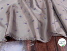 (Chute) TWILL DE SOIE FOND GRIS IMPRIMÉ FLEURS - My Little Coupon