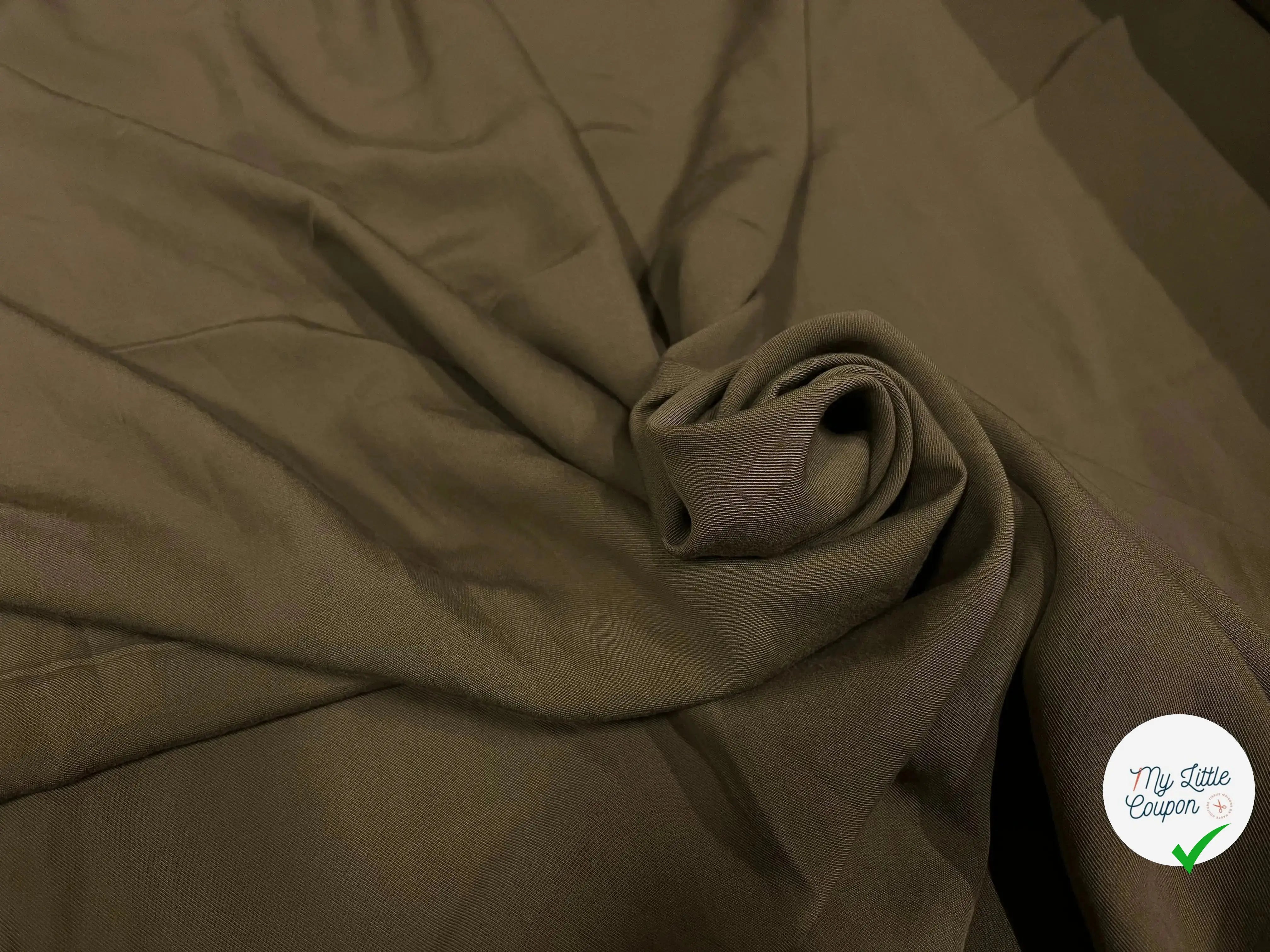 TWILL DE VISCOSE KAKI - My Little Coupon