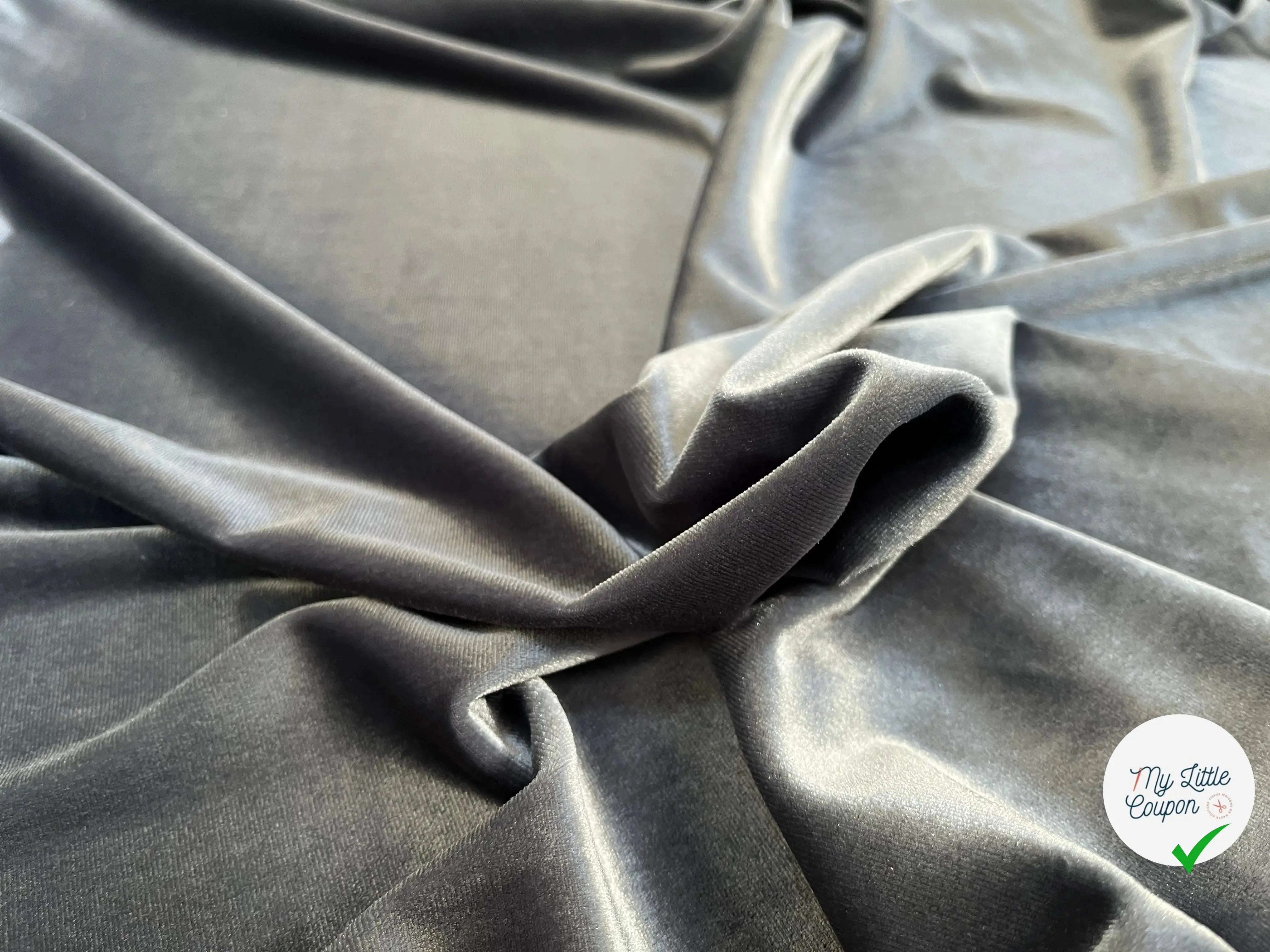 VELOURS CARVICO MAILLE STRETCH GRIS ARGENT - My Little Coupon