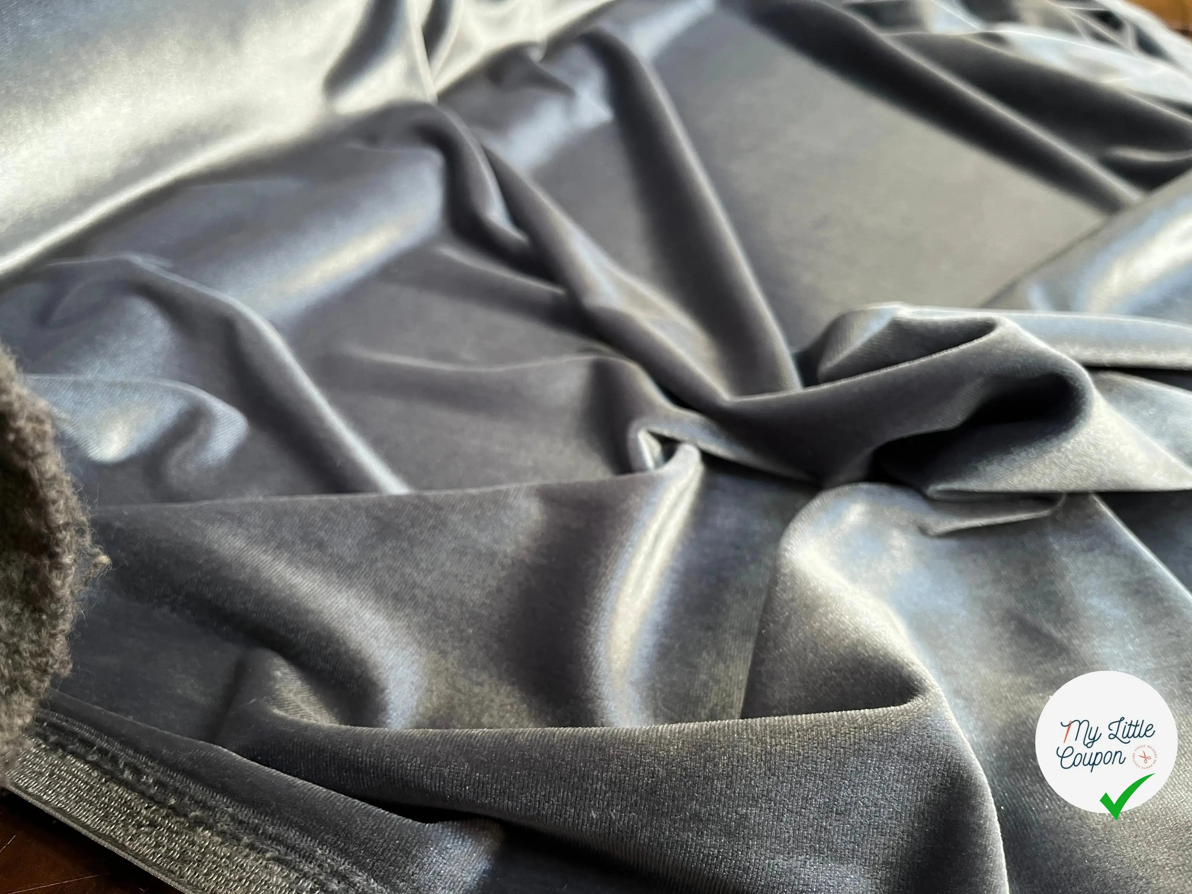 VELOURS CARVICO MAILLE STRETCH GRIS ARGENT - My Little Coupon