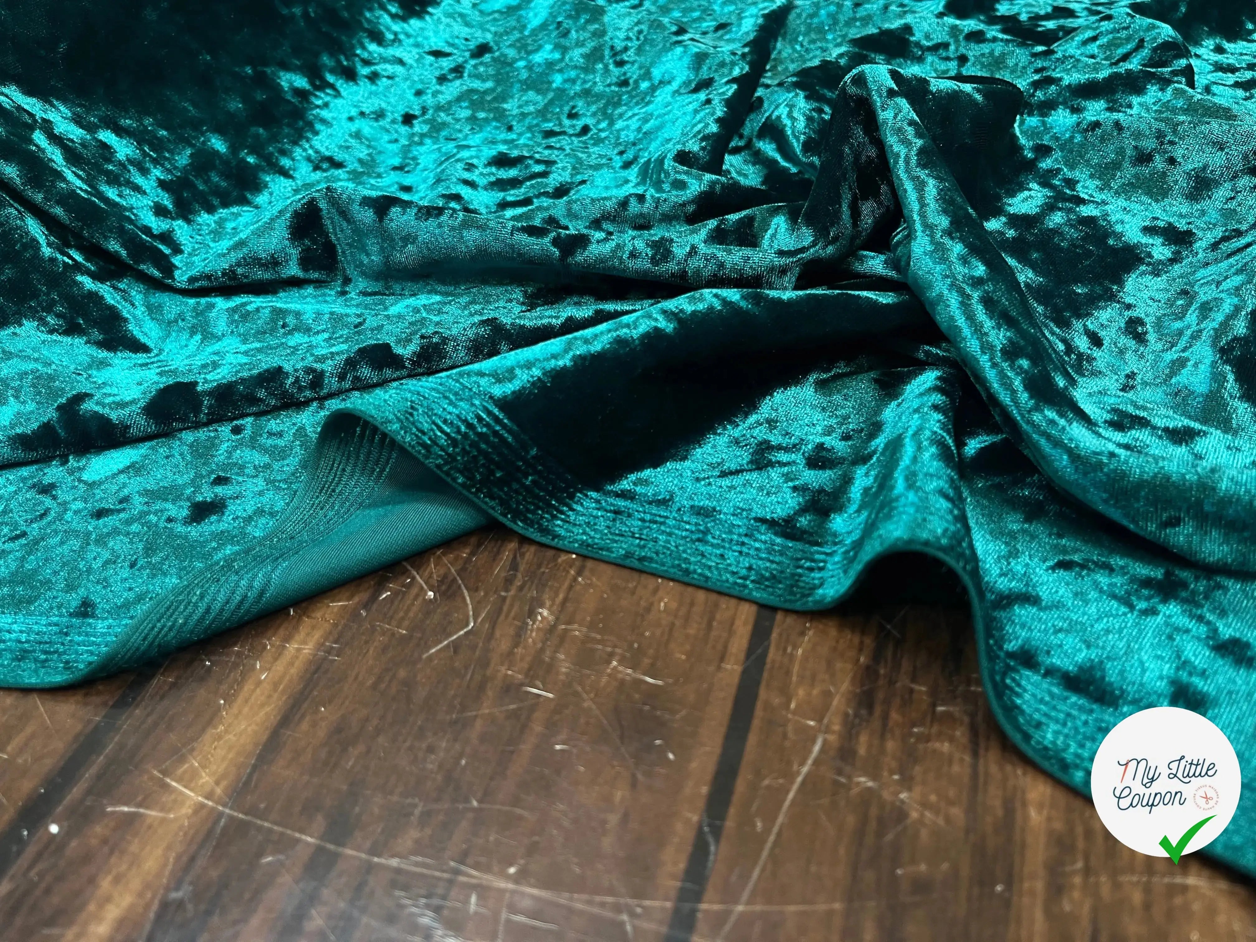 VELOURS CARVICO MAILLE STRETCH VERT - My Little Coupon