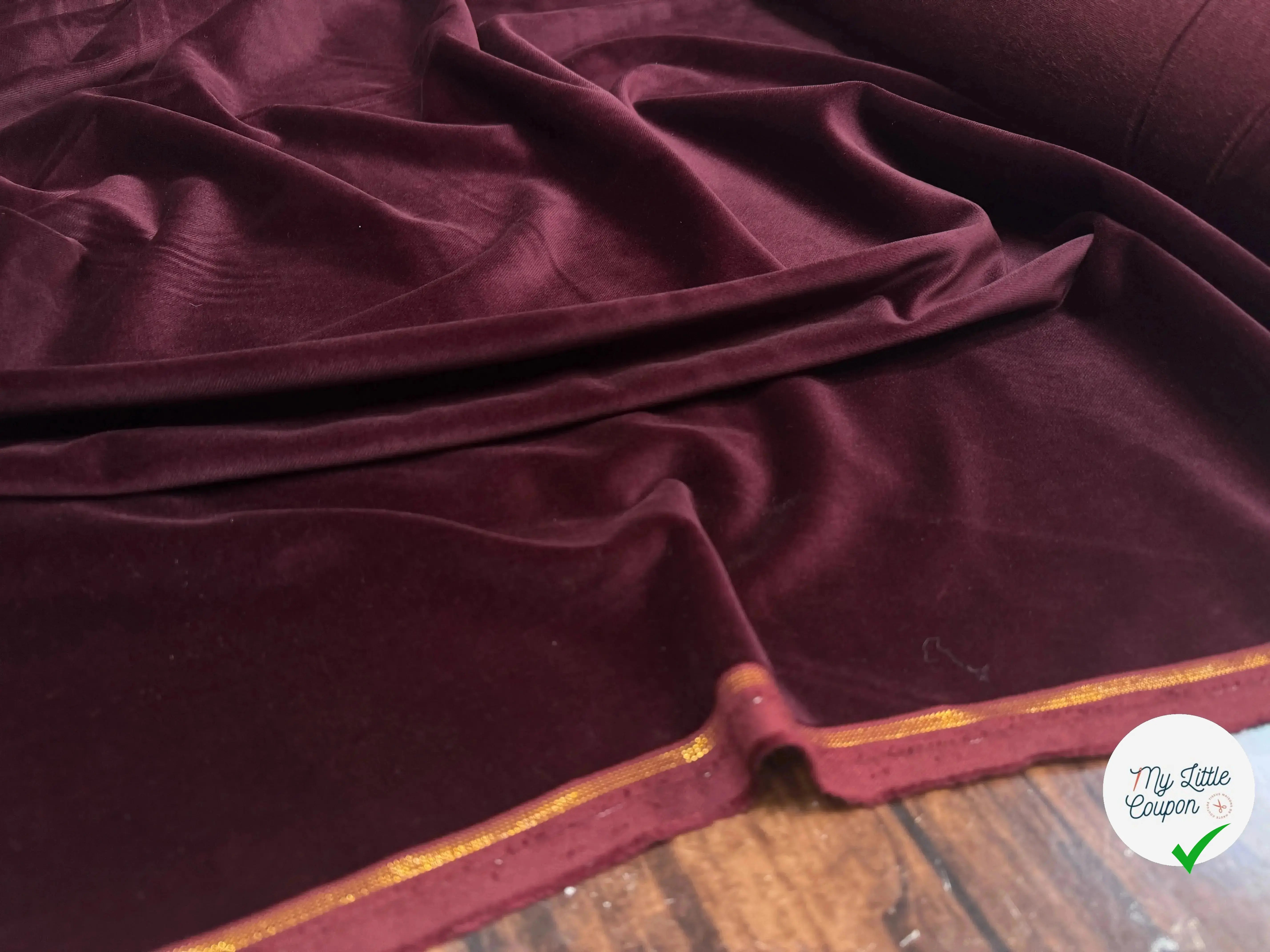 VELOURS DE COTON NIEDIECK ROUGE BORDEAUX - My Little Coupon