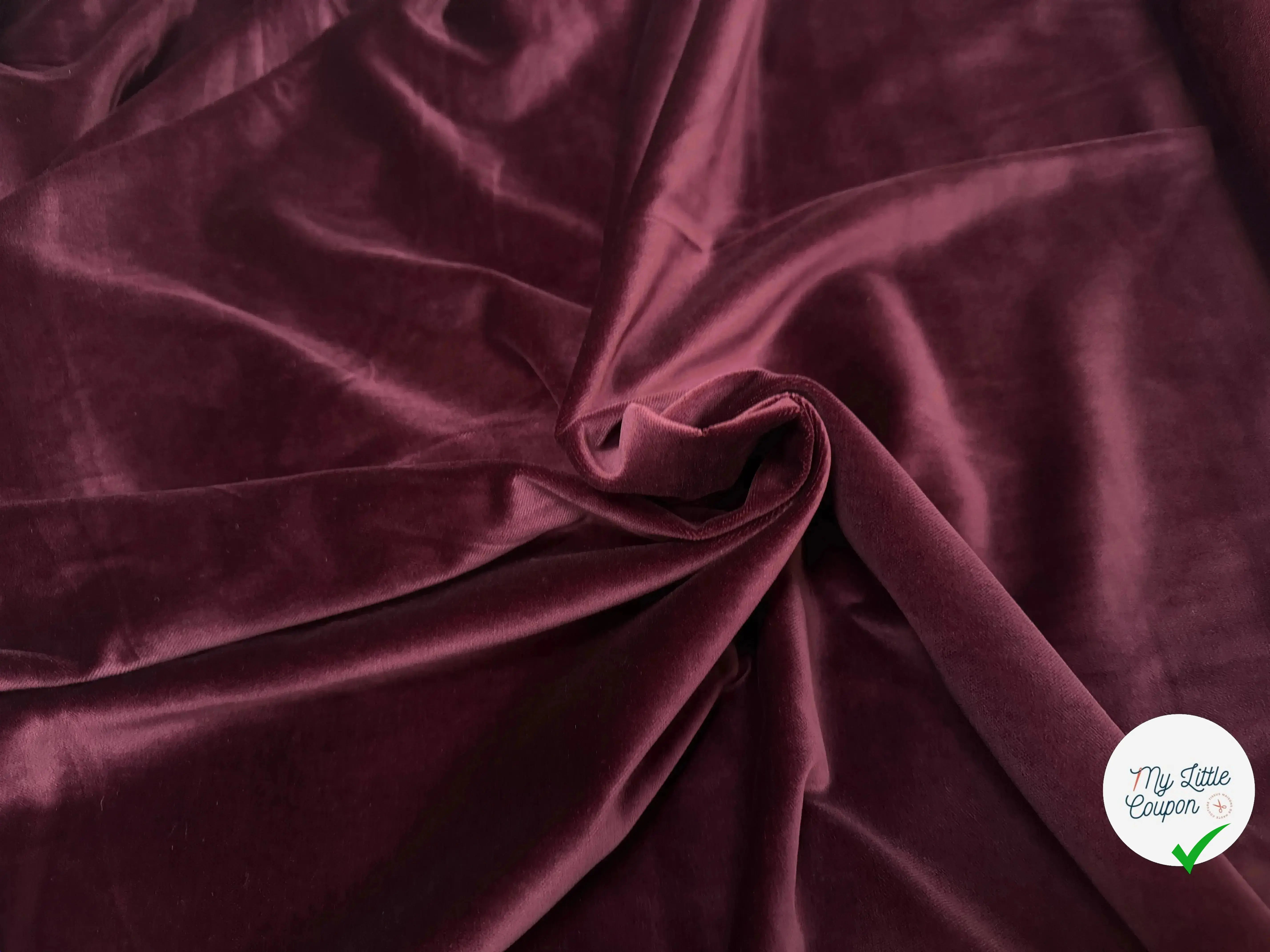 VELOURS DE COTON NIEDIECK ROUGE BORDEAUX - My Little Coupon