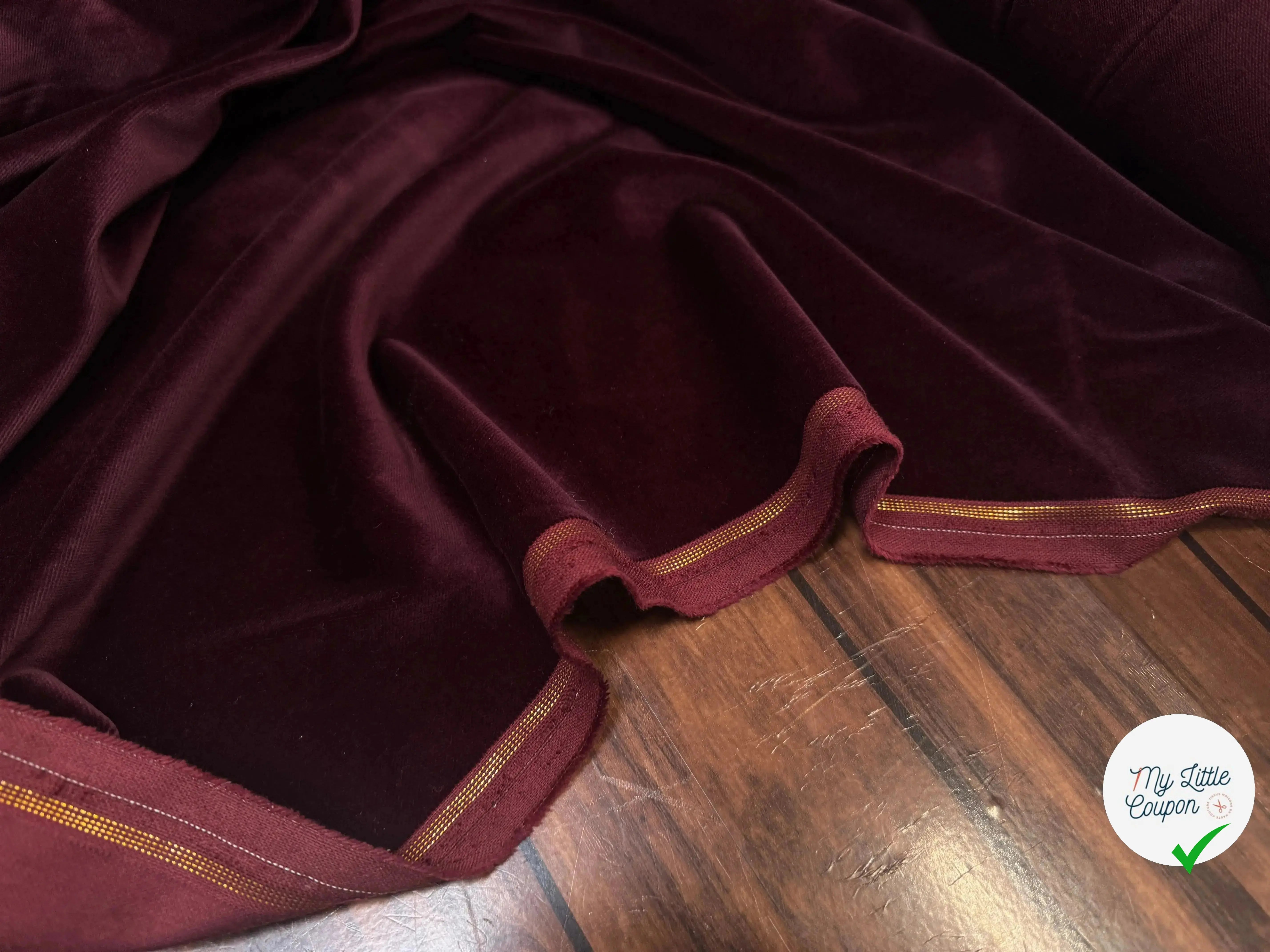 VELOURS DE COTON NIEDIECK ROUGE BORDEAUX - My Little Coupon
