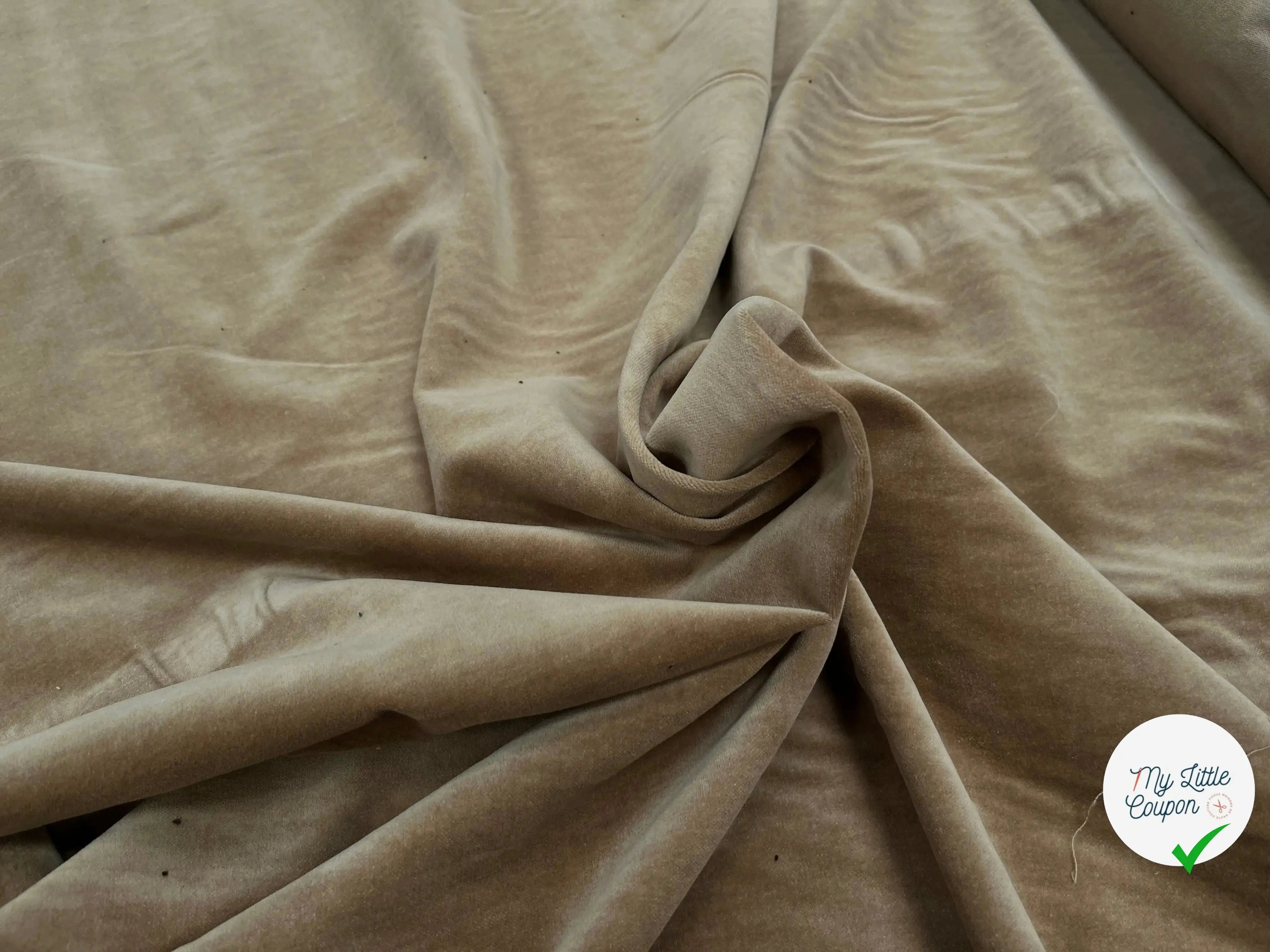 VELOURS LISSE COTON MIEL ITALIEN - My Little Coupon