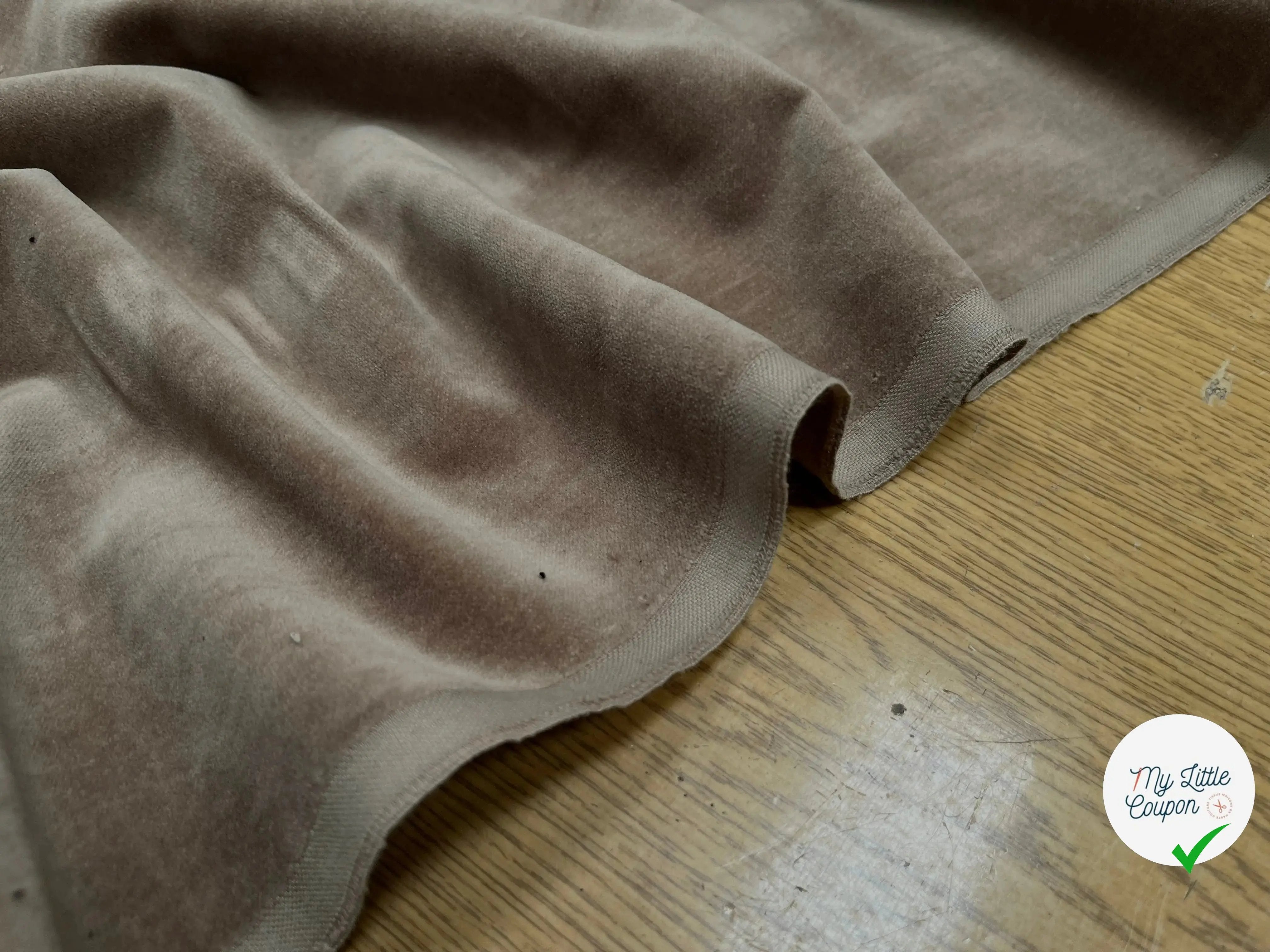 VELOURS LISSE COTON MIEL ITALIEN - My Little Coupon