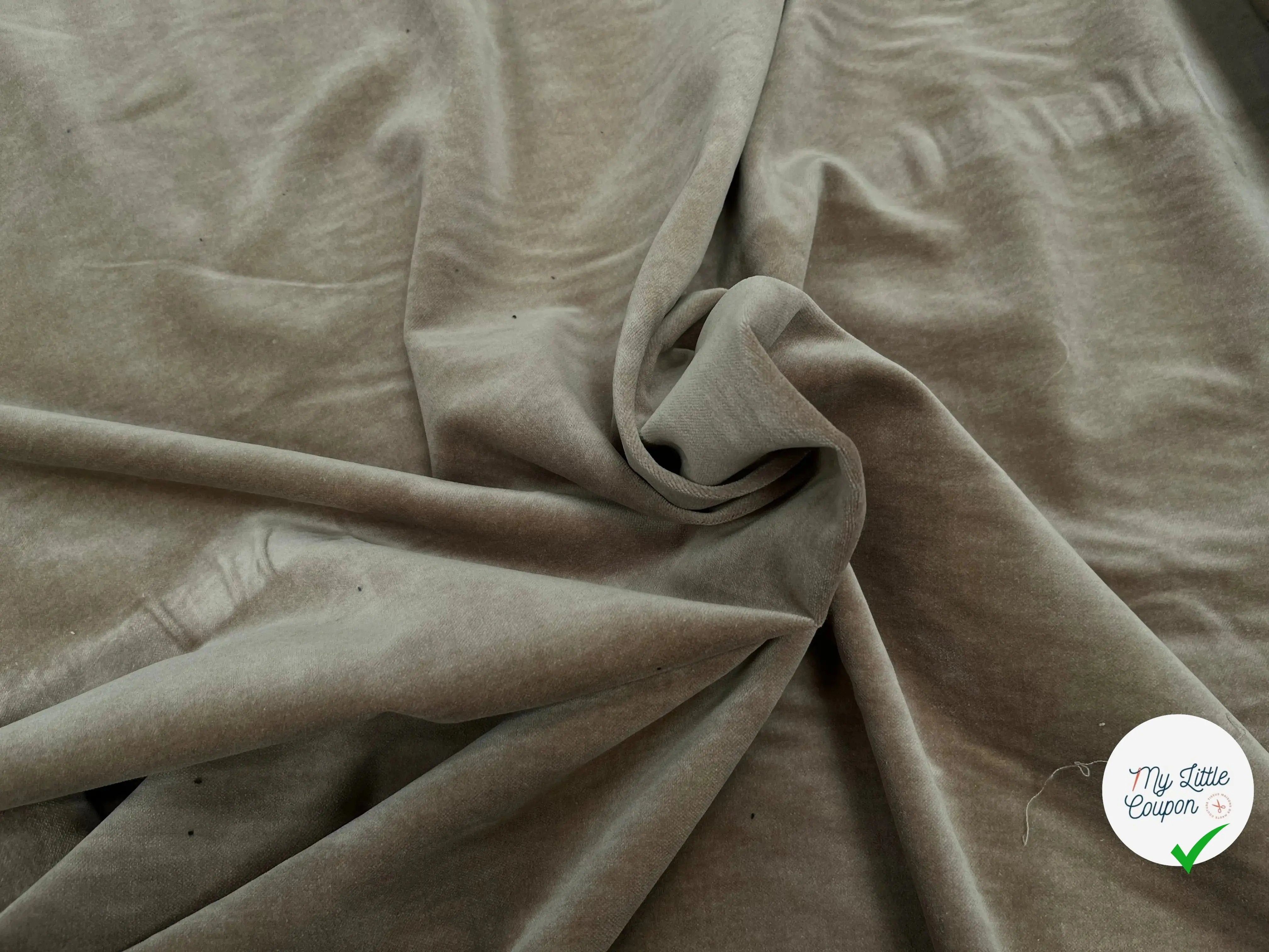 VELOURS LISSE COTON MIEL ITALIEN - My Little Coupon