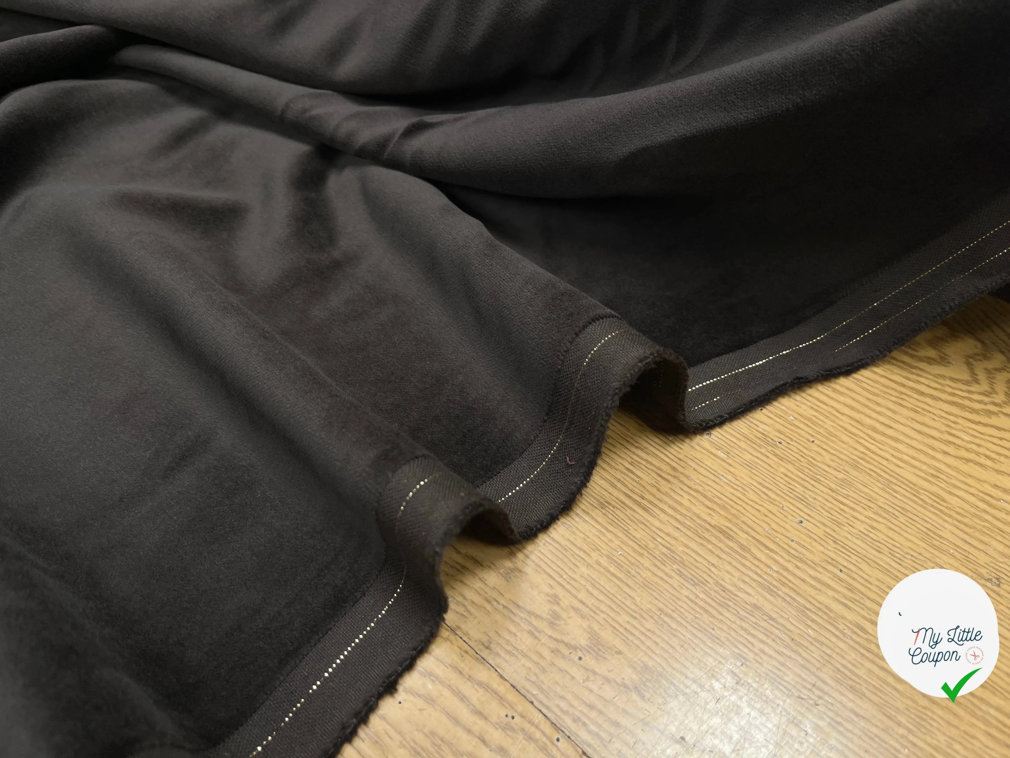 VELOURS LISSE COTON NIEDICK NOIR - My Little Coupon