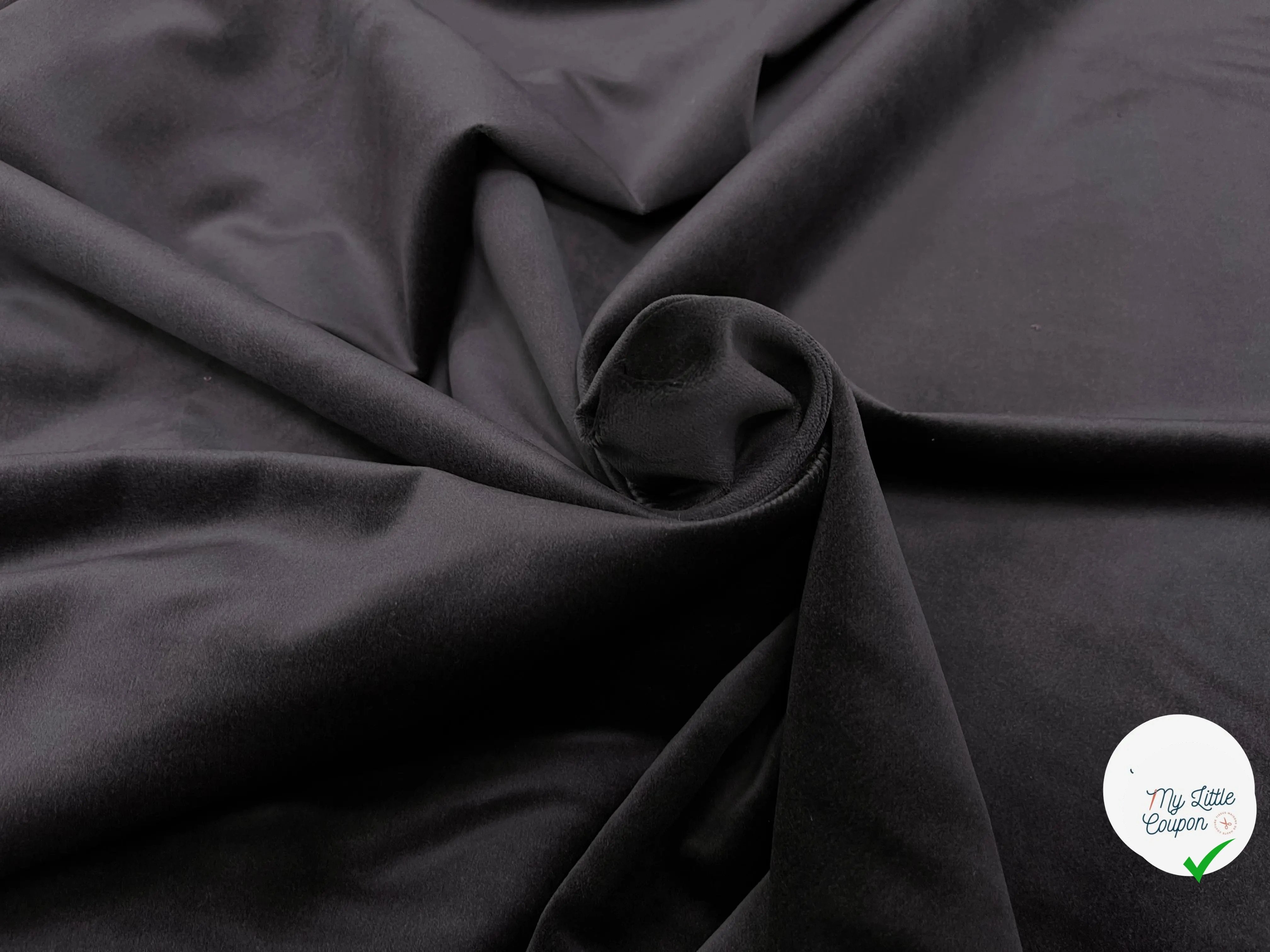 VELOURS LISSE COTON NIEDICK NOIR - My Little Coupon