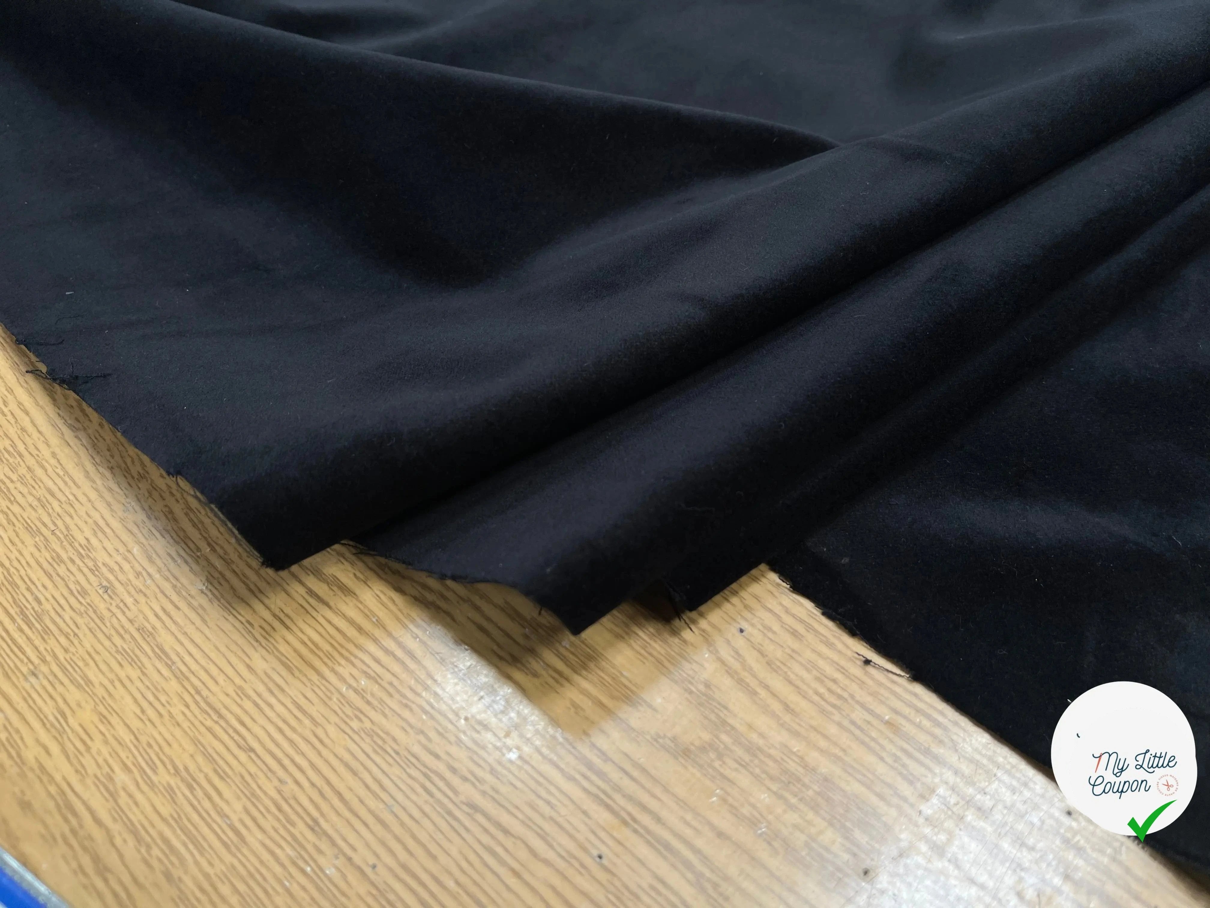 VELOURS LISSE COTON NIEDICK NOIR - My Little Coupon