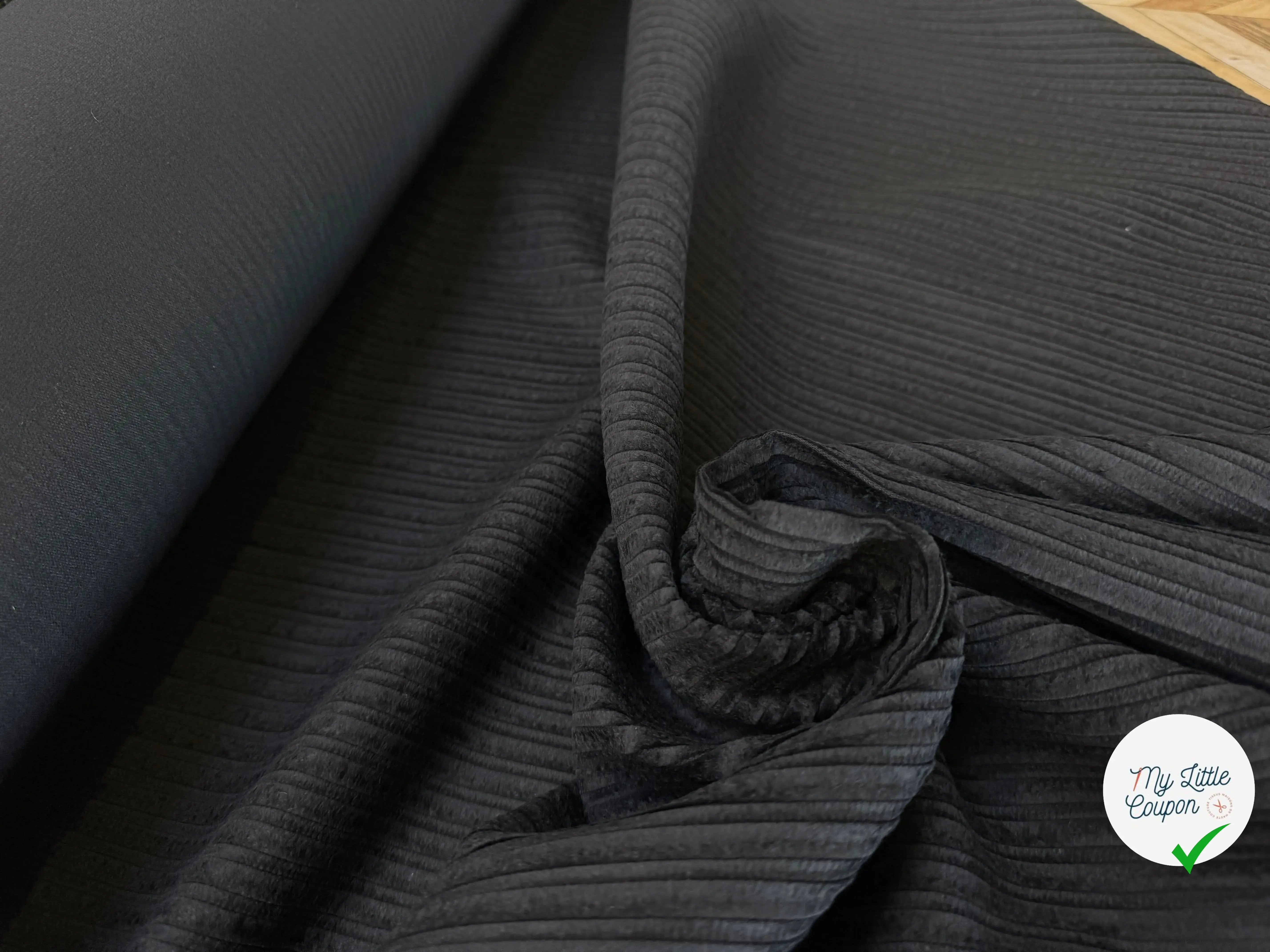 VELOURS PUEBLA NOIR 100% COTON - My Little Coupon