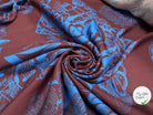 VELOUTINE 100% COTON BLEU ET MARRON - My Little Coupon