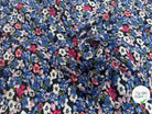 VISCOSE À MOTIFS FLORAUX ROSES ET BLEUES - My Little Coupon