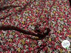 VISCOSE À MOTIFS FLORAUX ROUGES ET JAUNES - My Little Coupon