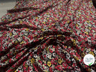 VISCOSE À MOTIFS FLORAUX ROUGES ET JAUNES - My Little Coupon