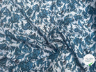 VISCOSE À MOTIFS MALLOW BLEUS - My Little Coupon