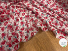 VISCOSE BLOSSOM ÉCRU ROUGE PRINT - My Little Coupon