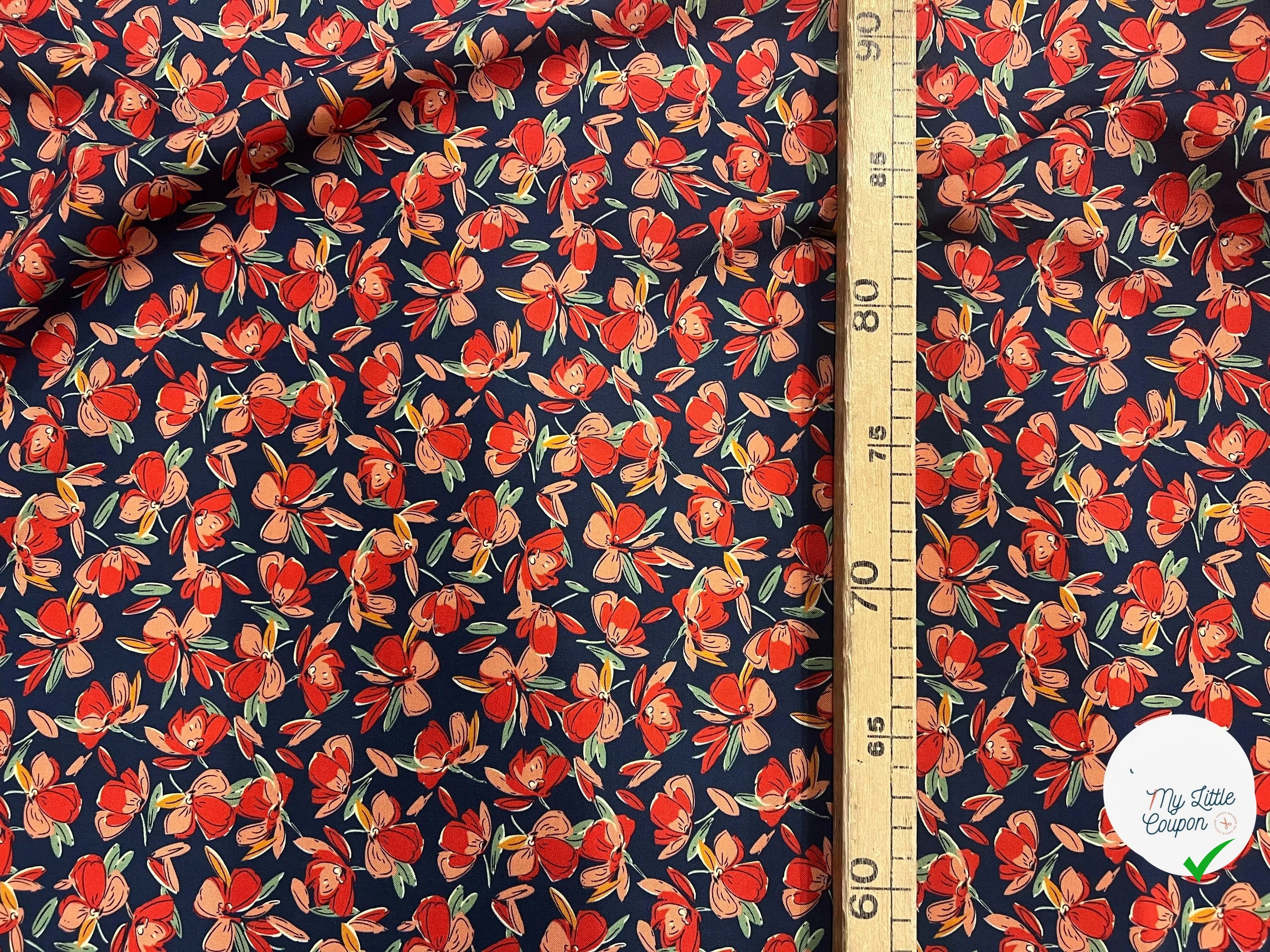 VISCOSE BLOSSOM MARINE PRINT - My Little Coupon