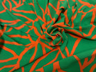 (Chute) VISCOSE BUBBLE TISSU IMPRIMÉ ABSTRAIT VERT - My Little Coupon