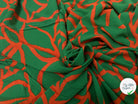(Chute) VISCOSE BUBBLE TISSU IMPRIMÉ ABSTRAIT VERT - My Little Coupon