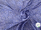 VISCOSE DOUCE TRES LEGEREMENT SATINEE PRINT TACHES MYRTILLE FOND VIOLET - My Little Coupon