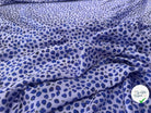 VISCOSE DOUCE TRES LEGEREMENT SATINEE PRINT TACHES MYRTILLE FOND VIOLET - My Little Coupon