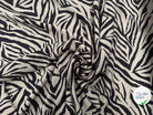 VISCOSE MOTIF ZEBRE FOND BEIGE ET MARRON - My Little Coupon