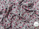 VISCOSE SERGÉE DOUCE MOTIFS FLEURS - My Little Coupon