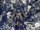 VISCOSE STYLE TOILE DE JOUY FOND BLEU NAVY - My Little Coupon
