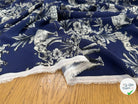 VISCOSE STYLE TOILE DE JOUY FOND BLEU NAVY - My Little Coupon