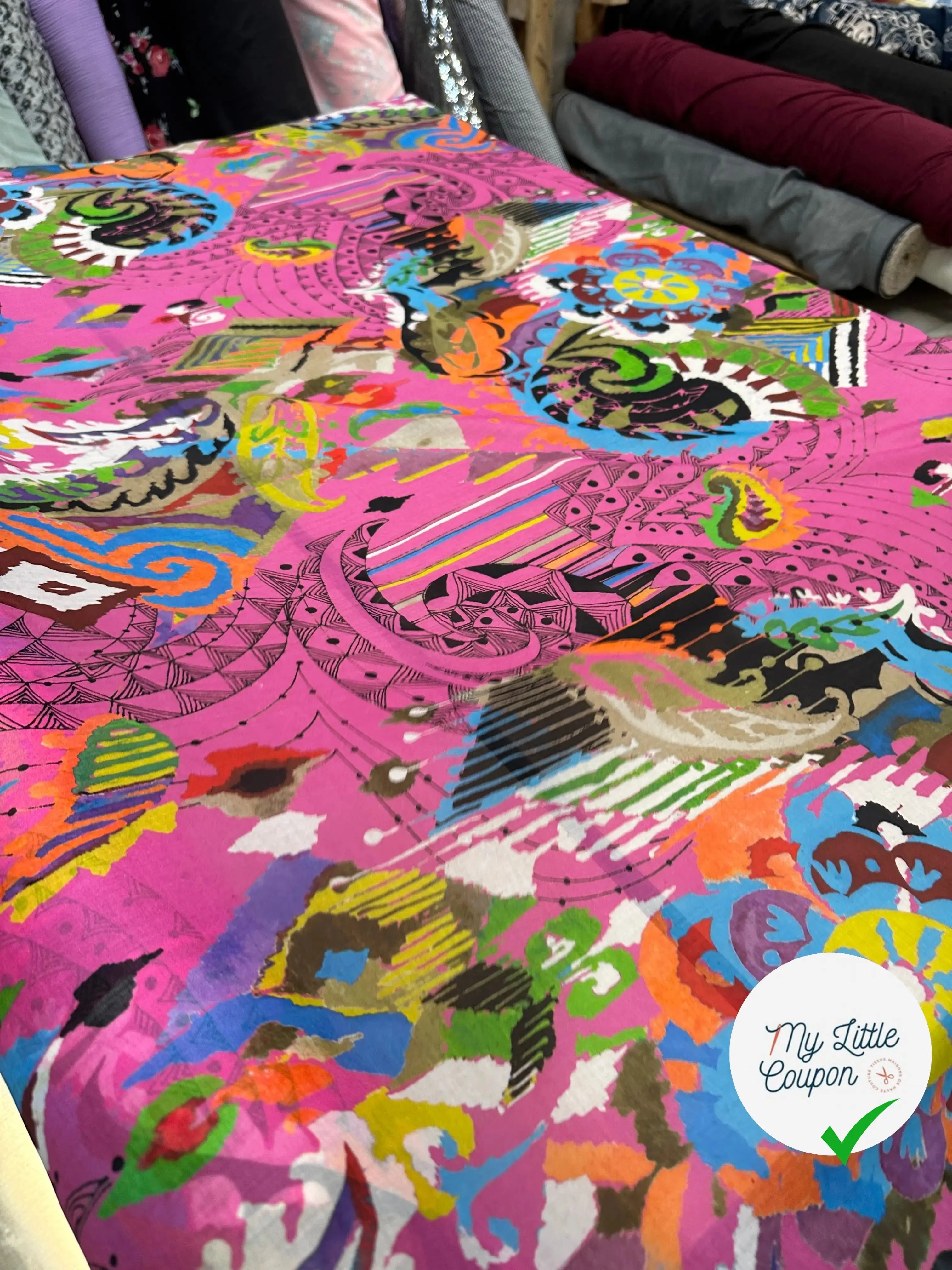 VOILE DE COTON AQUARELLA ROSIE JOYEUX - My Little Coupon