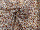 VOILE DE COTON EMERISÉ FOND CRÈME MOTIFS PETITES FLEURS - My Little Coupon