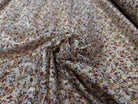 VOILE DE COTON EMERISÉ FOND CRÈME MOTIFS PETITES FLEURS - My Little Coupon