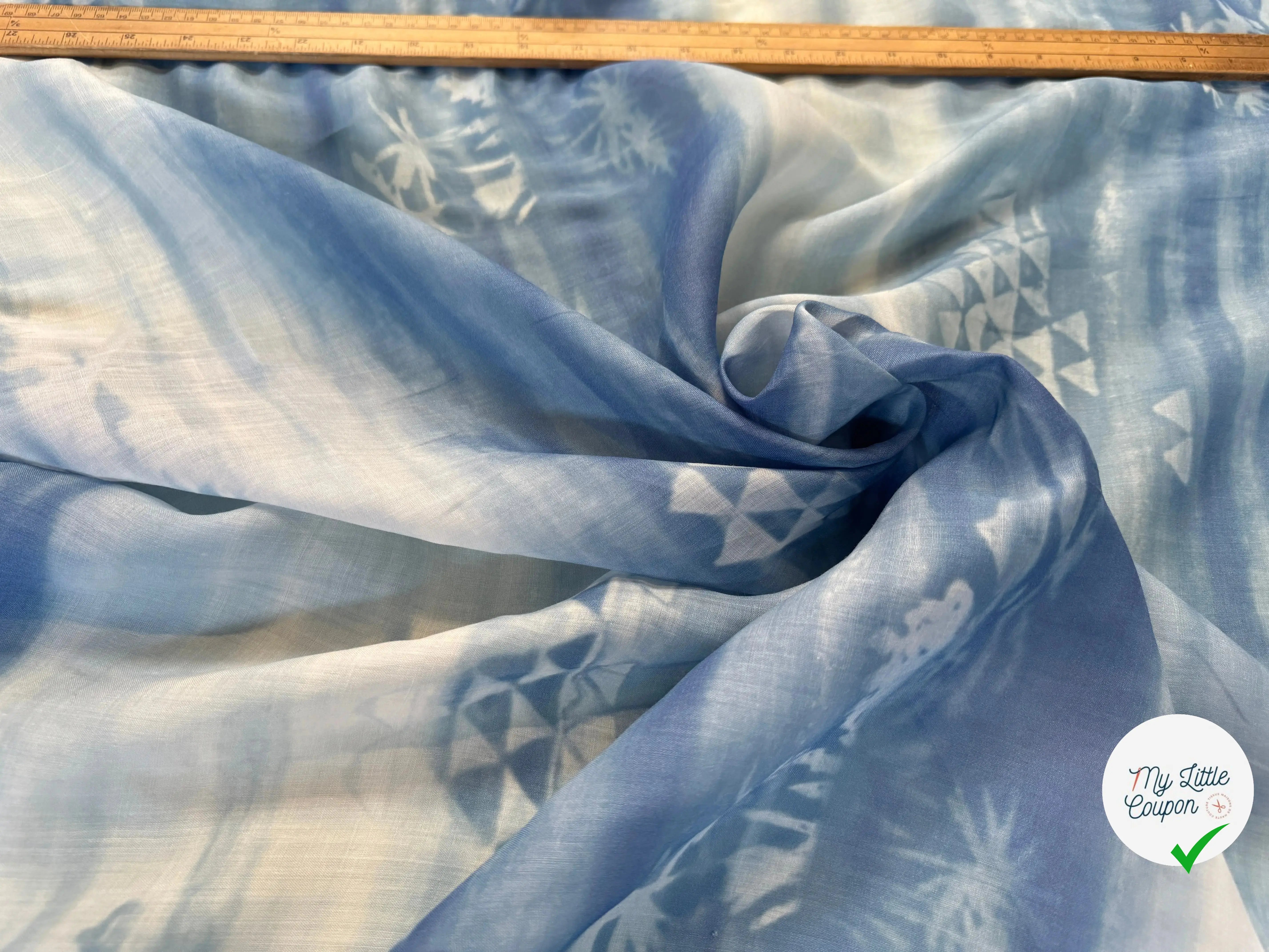 VOILE DE COTON EMERISÉ VOYAGE BLEUTÉ - My Little Coupon