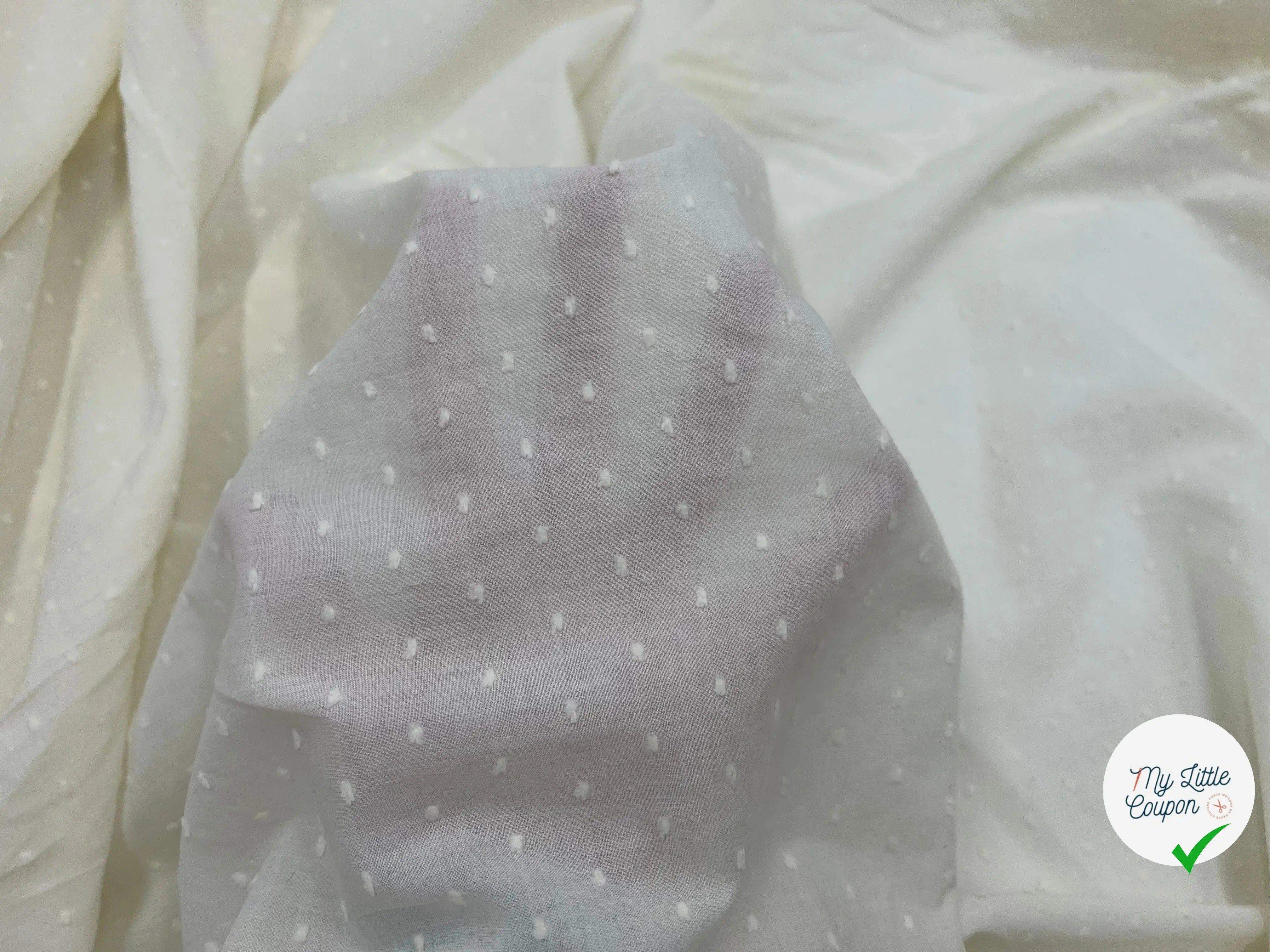 VOILE DE COTON PLUMETIS NATUREL - My Little Coupon - tissu - coudre
