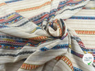 VOILE DE COTON SOIE FOND BEIGE MOTIFS HIPPIE - My Little Coupon