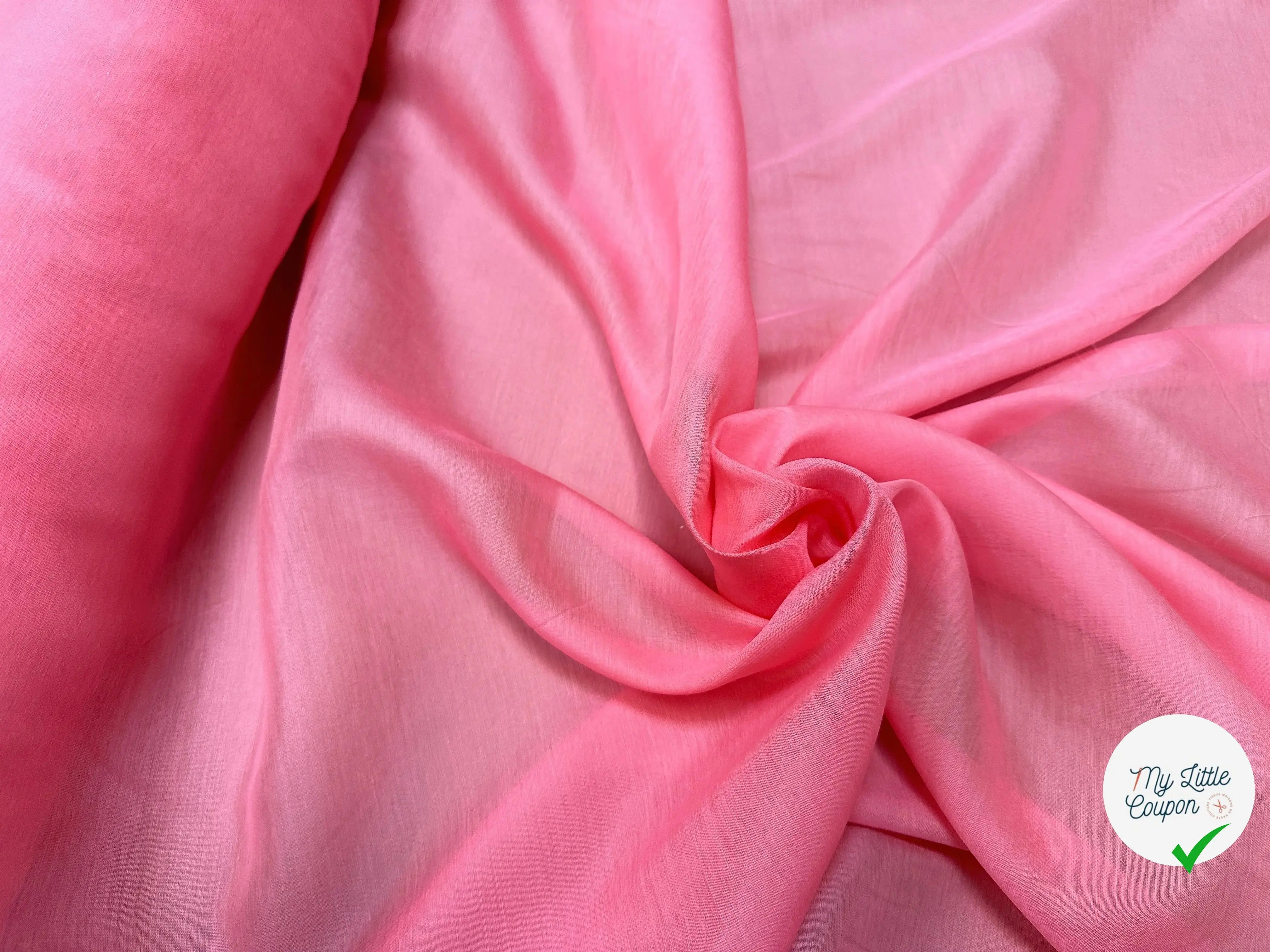 VOILE DE COTON SOIE ROSE ULTRA DOUX - My Little Coupon