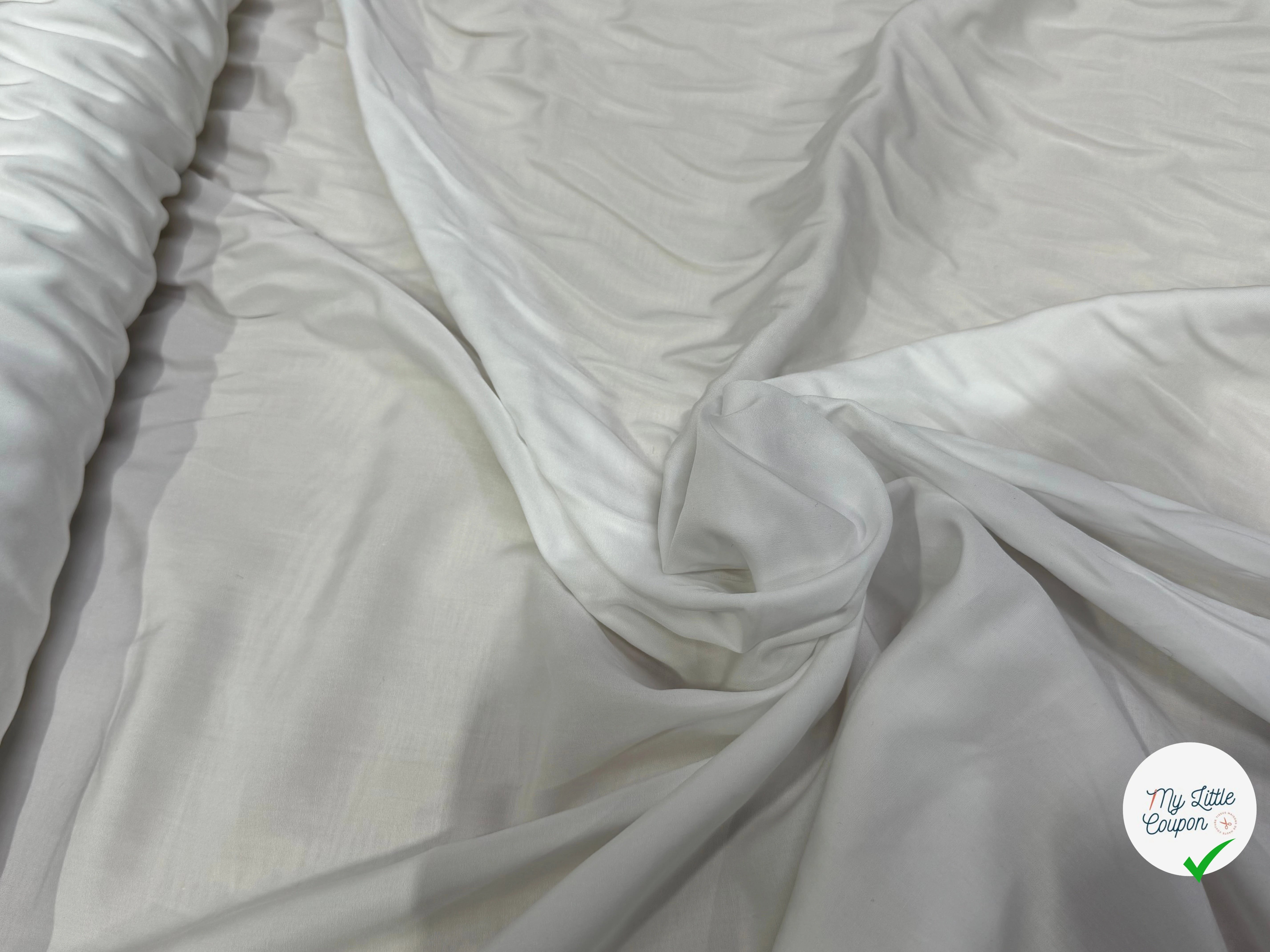 (Chute) VOILE DE COTON TOUCHER DOUX BLANC 190 - My Little Coupon