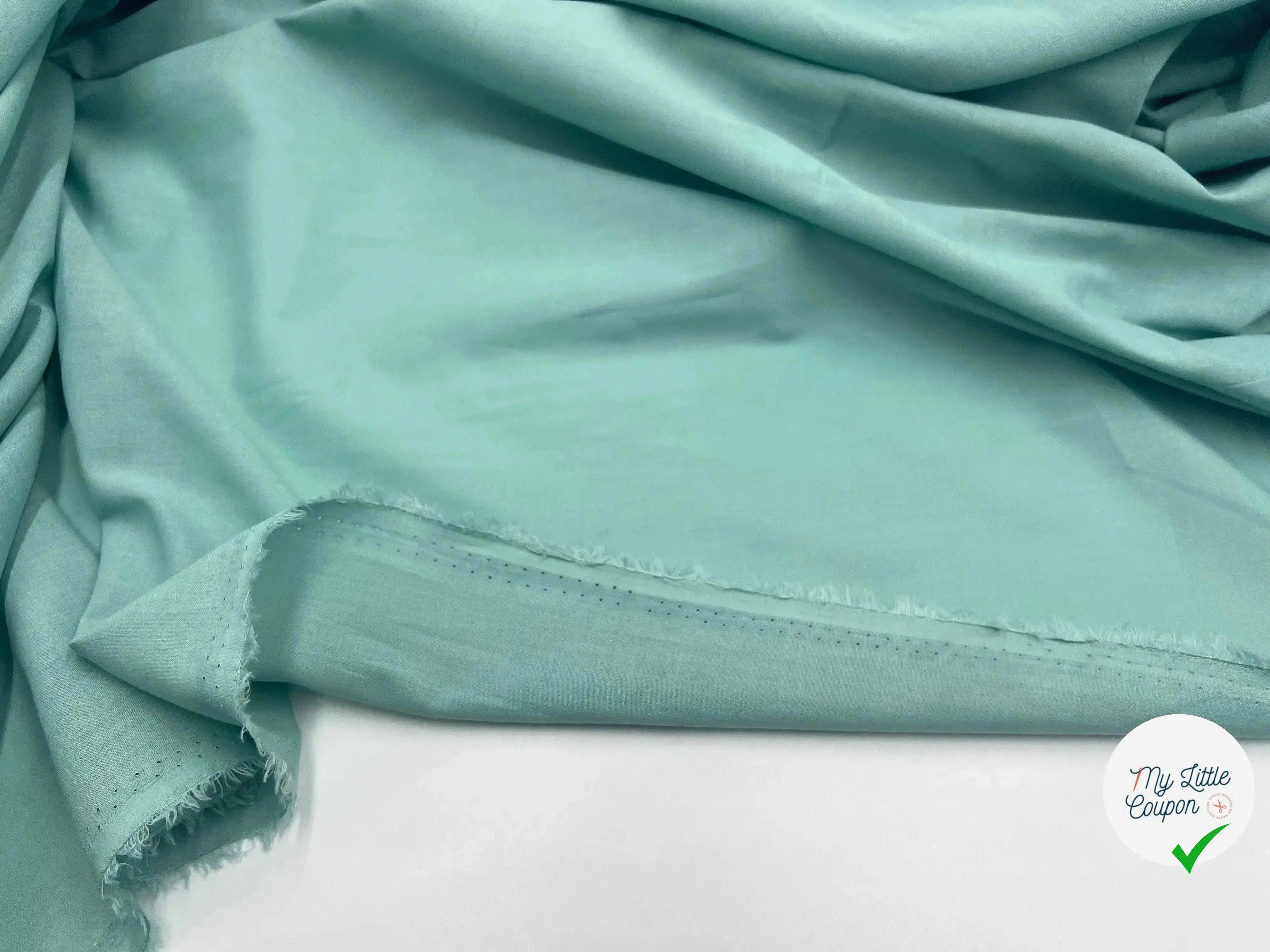 VOILE DE COTON VERT AMANDE - My Little Coupon - tissu - coudre