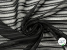 VOILE TRAVAILLÉ DE RAYURES SERTIES NOIR - My Little Coupon - tissu - coudre