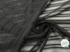 VOILE TRAVAILLÉ DE RAYURES SERTIES NOIR - My Little Coupon - tissu - coudre