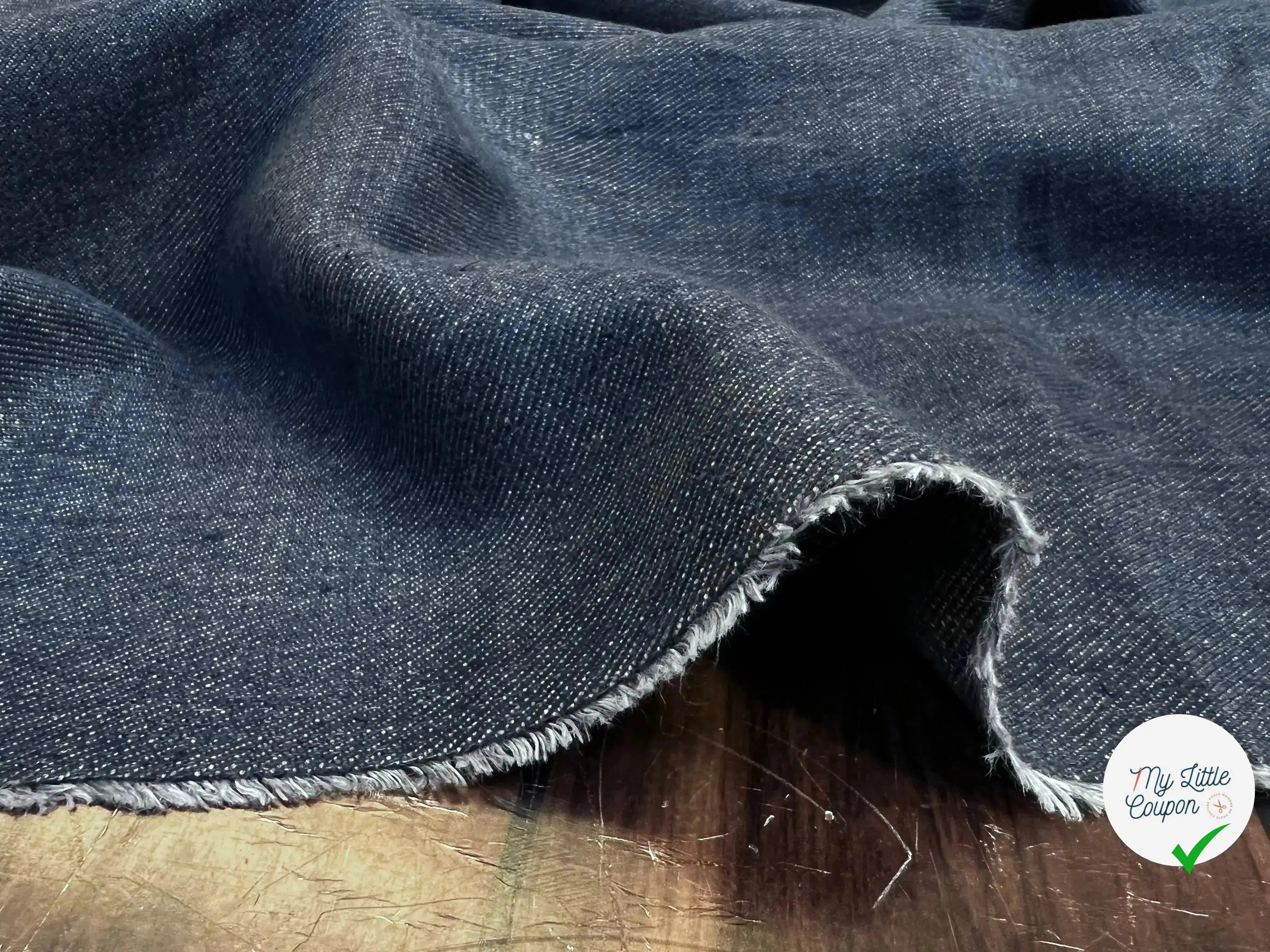 WATERLESS INDIGO LINEN DRILL, Deep Ocean LIN FAÇON JEAN - My Little Coupon