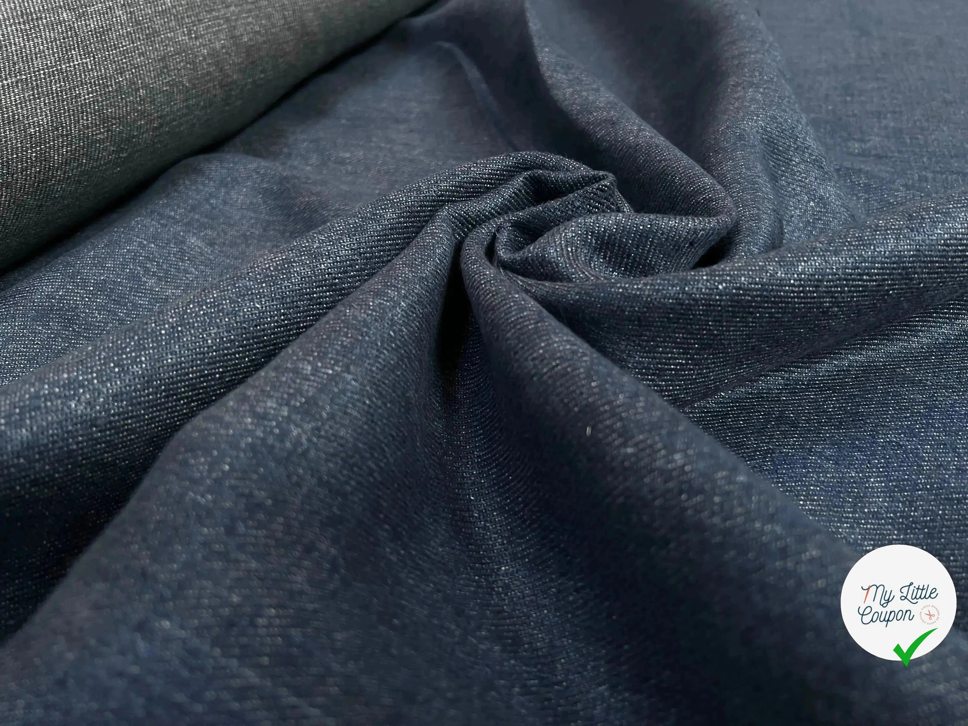 WATERLESS INDIGO LINEN DRILL, Deep Ocean LIN FAÇON JEAN - My Little Coupon