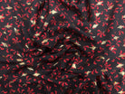 (Chute) WOOLPEACH FOND NOIR FLEURS ROUGE ET DETAILS DORÉS - My Little Coupon